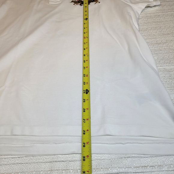 Polo Ralph Lauren Men’s Three Pony Polo Shirt Buttons White Size XL Classic Fit - Picture 9 of 9